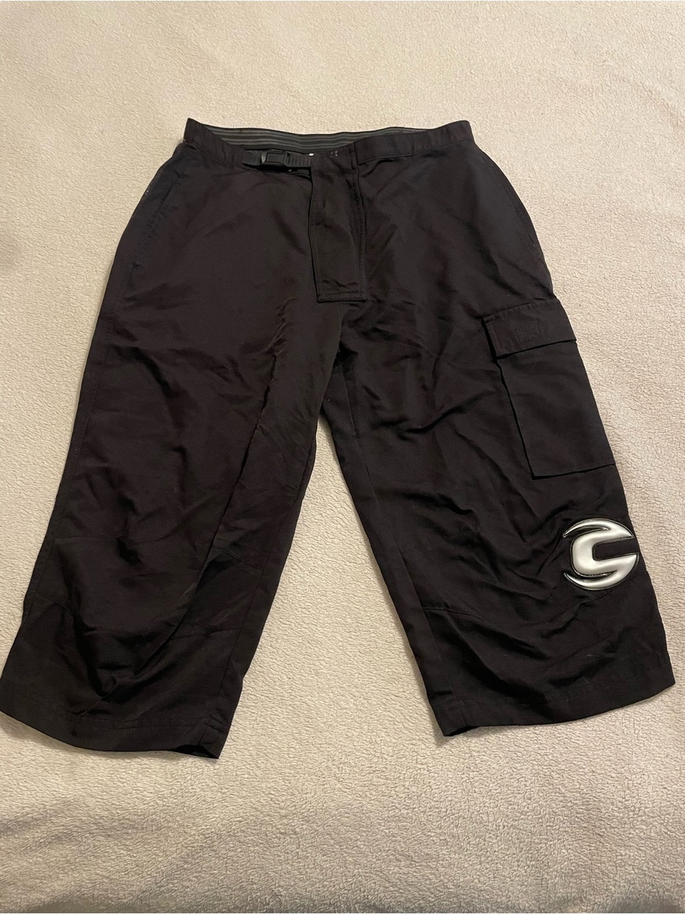 Cannondale Black Men’s Cargo cycling Shorts with Reflective Logo size 32